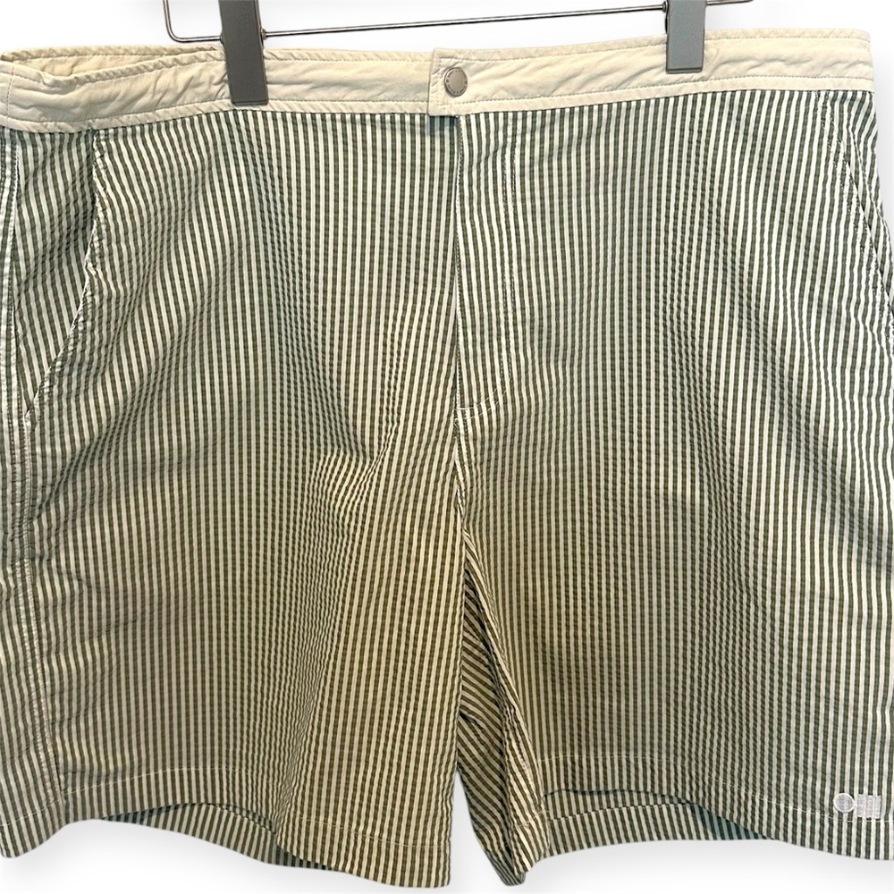 Solid and Stripe Seersucker Green/White Stripe Swimsuit XL